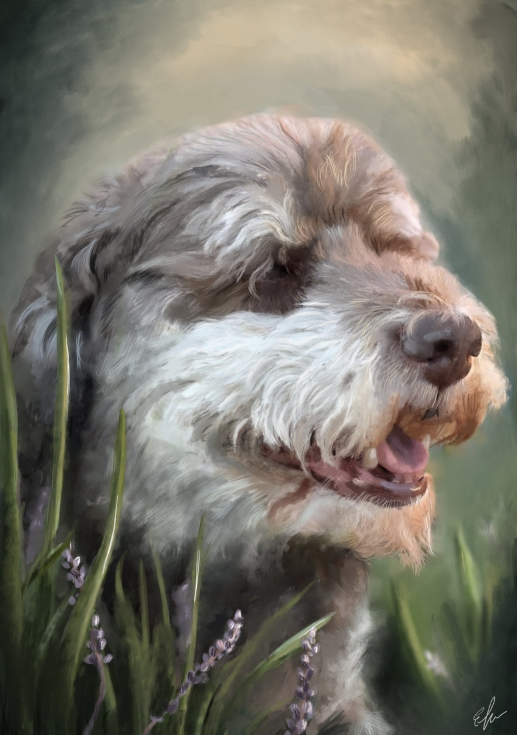 Pet Portrait - Digital Drawing and Printed
