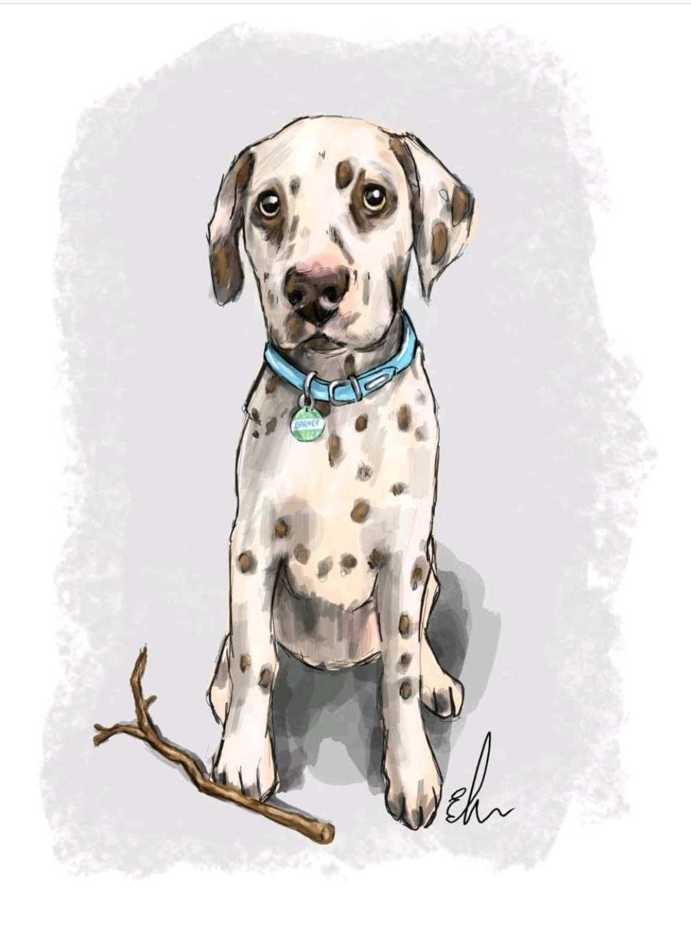 Pet Portrait - Digital Drawing and Printed