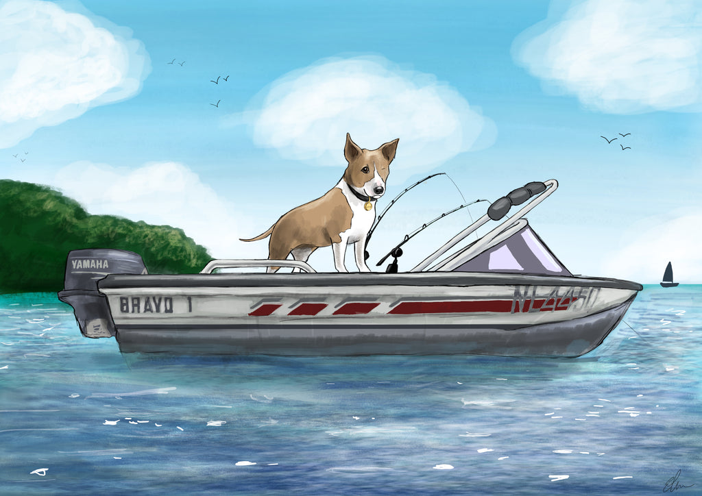 Themed Pet Portraits - Digital Drawing and Printed