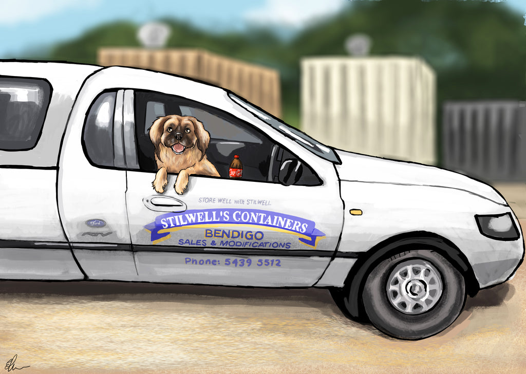 Themed Pet Portraits - Digital Drawing and Printed