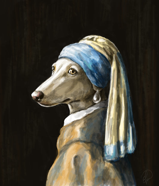 Dog with The Pearl Earring