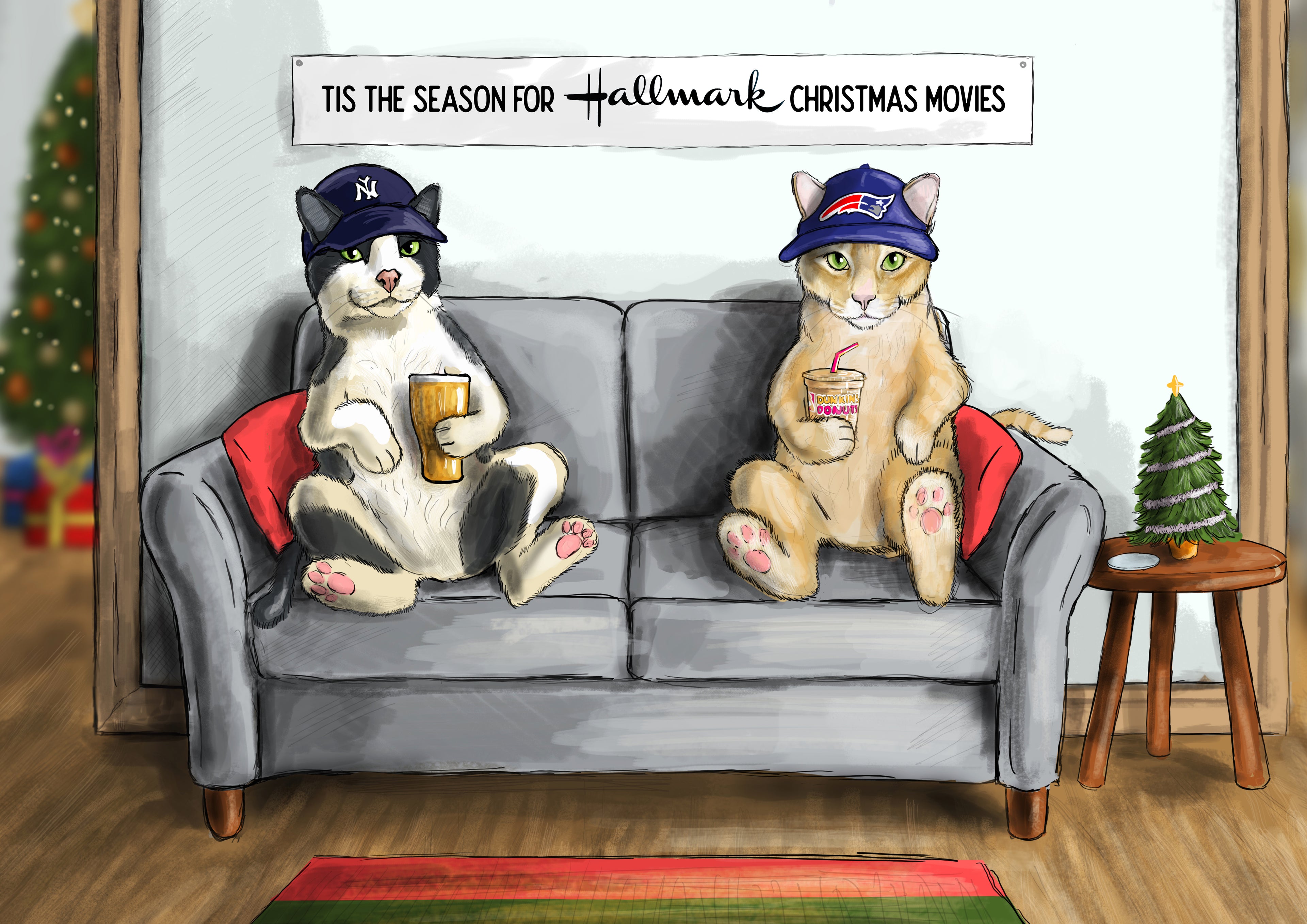 Themed Pet Portraits - Digital Drawing and Printed